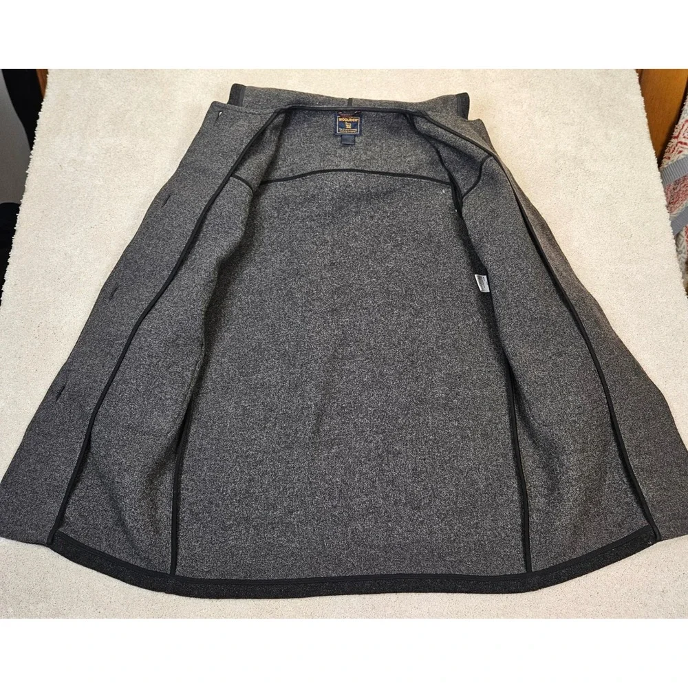 Woolrich Women Charcoal Hooded Duffle Coat‎ Toggle Closure Heritage Americana S